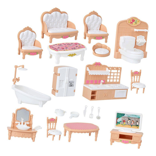 Juego De Muebles Y Accesorios Para Casa De Muñecas