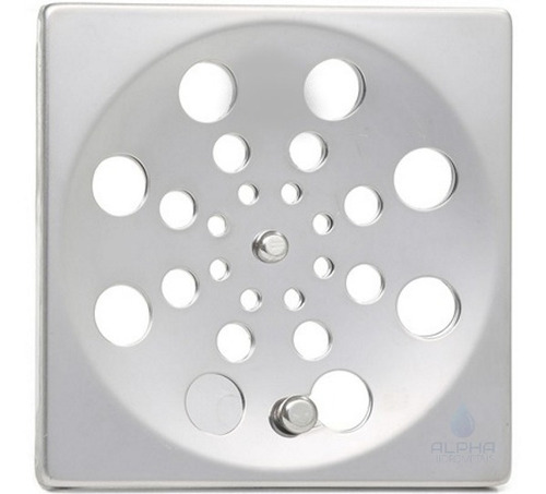 Tampa Ralo Grelha Quadrado 10x10cm Inox Função Abre/ Fecha