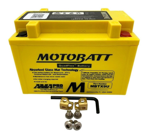 Bateria Agm Motobatt Mbtx9u Honda Cb1300 Super Four 01-13