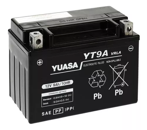 Batería Moto Yuasa Yt9a Ytx9-bs