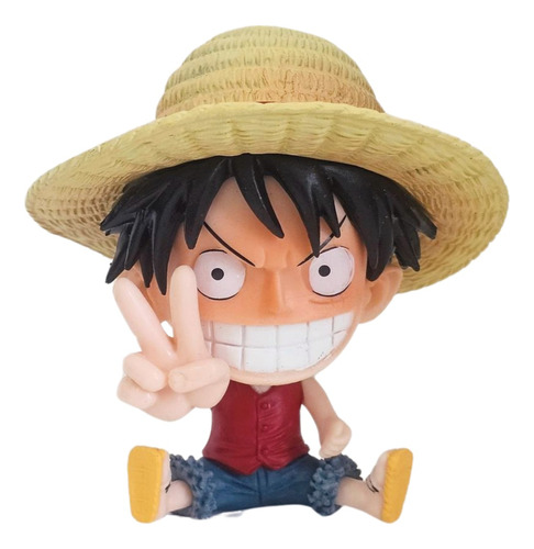 Boneco 10cm Mini Luffy Chápeu De Palha Anime One Piece