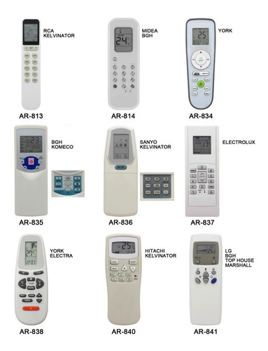 Imagen 6 de 9 de Control Remoto Aire Acondicionado Electrolux Philco Carrier