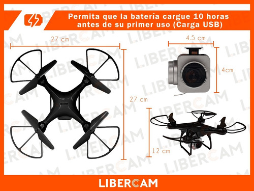 Drone Con Camara Transmite En Vivo Celular Fpv Wifi Luz Led