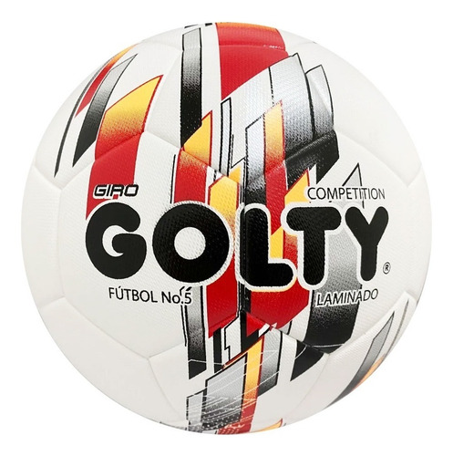 Balon Futbol Competencia Golty Giro Laminado N.5 Color Rojo