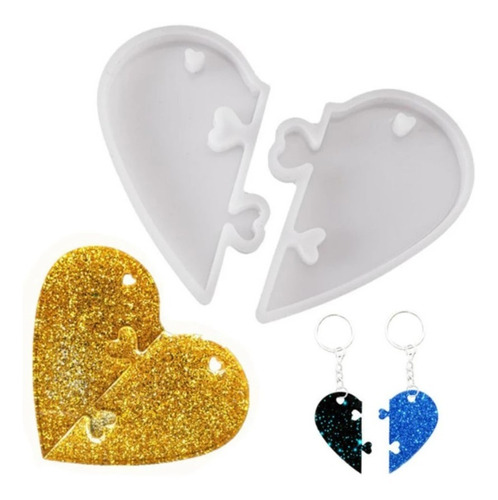 Molde Silicona Set Dijes Corazon