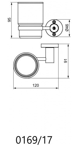 Imagen 2 de 2 de Accesorio Baño Fv Portavaso C/vaso California 0169/17-cr