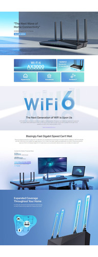 Tp-link - Router Wifi 6 Doble Banda Gigabit Ax3000 3000 Mbps