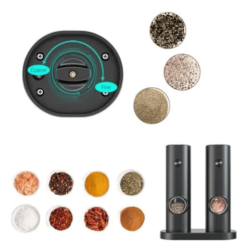 Kit 2 Moedor Sal E Pimenta Elétrico Profissional Automático