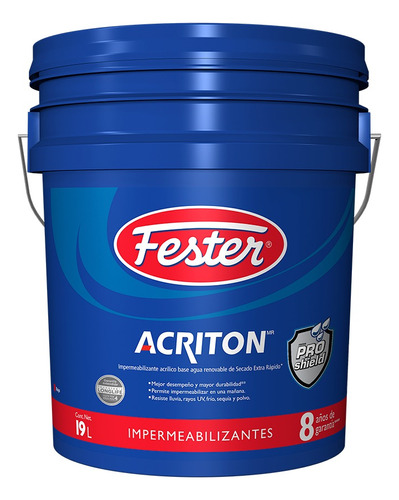 Fester Acriton Proshield 8 Años Cubeta 19/lts