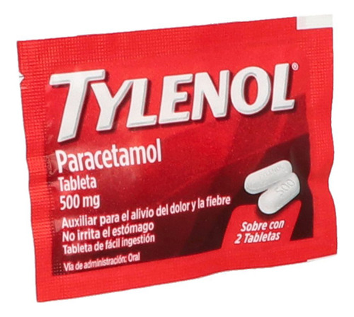Tylenol Tabletas 500 Mg, 2 Tabletas