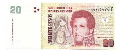 Liquido Billete Argentina 20 Pesos Convertibles Unc