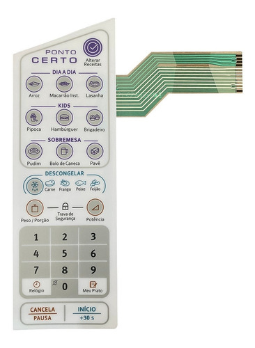 Membrana Teclado Microondas Electrolux Mep41 Mep 41