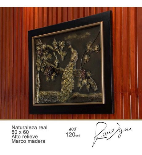 Imagen 2 de 3 de Cuadro En Alto Relieve - Obra De Arte Original - 80 X 60