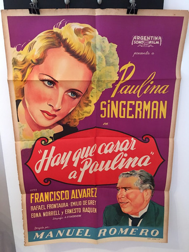Afiche De Cine Original - Hay Que Casar A Paulina