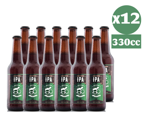 Pack 12x Cerveza Artesanal +56 Ipa 330cc Botella