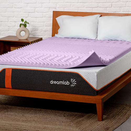 Dreamlab Colchoneta Memory Foam 5cm Lavanda, Individual-