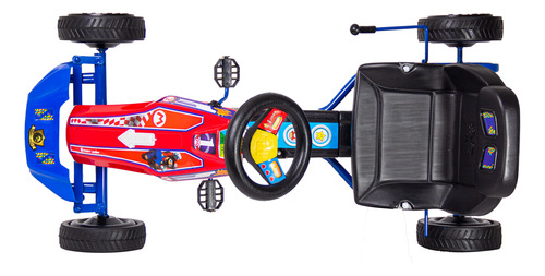 Vehículo A Pedal Auto/camioneta Go Kart León Mario Bros Azul