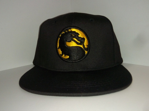 Video juego de combate mortal Gorra de béisbol con logotipo Sombrero Diseño Bordado Dragón Negro