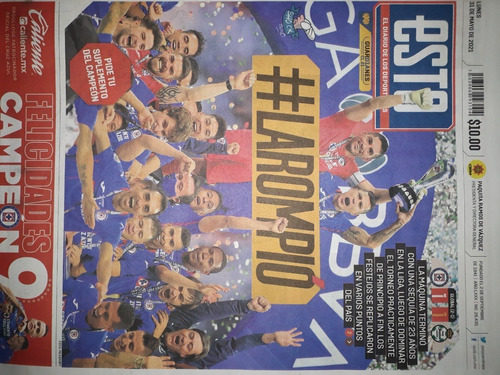 Periódico Esto Cruz Azul Campeón 2021 La Novena
