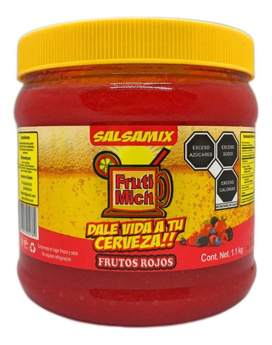 Pulpa Salsa Escarchar Michelada Frutimich 1.1kg Frutos Rojos