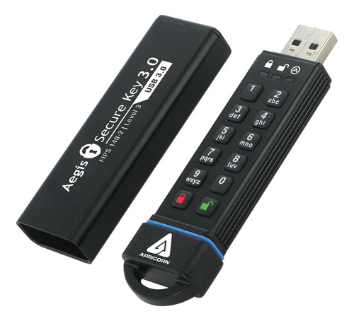 Apricorn 120gb Aegis Secure Key Fips 140-2 Nivel 3 Validado.