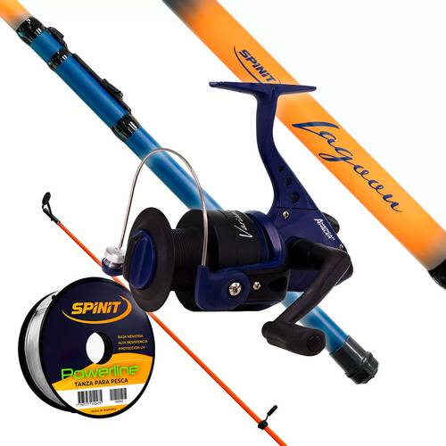 Combo Pesca Pejerrey Caña Reel Frontal Monofilamento