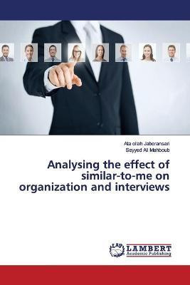 Libro Analysing The Effect Of Similar-to-me On Organizati...