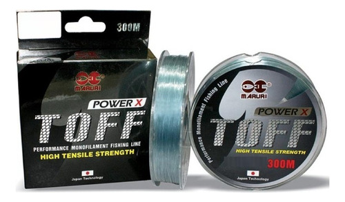 Linha Monofilamento Maruri Toff Power X 0,40mm 29,5lbs 300m