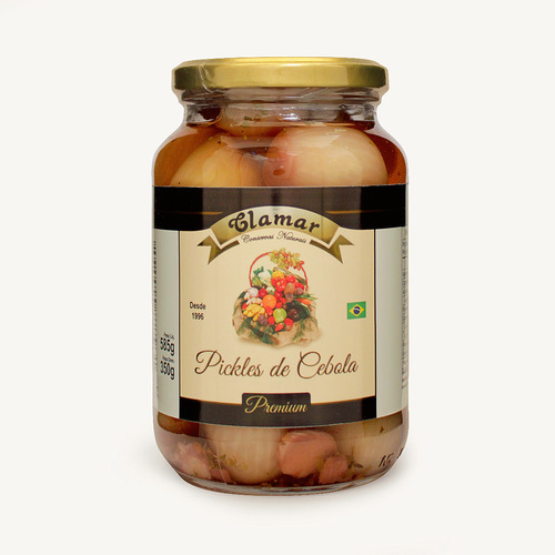 Pickles De Cebola Clamar 585g E 100% Natural + Especial