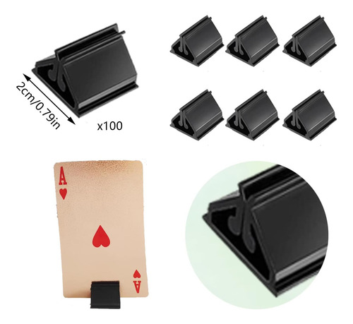 Darovly 100 Soportes De Tarjetas De Juego De Plástico Marcad
