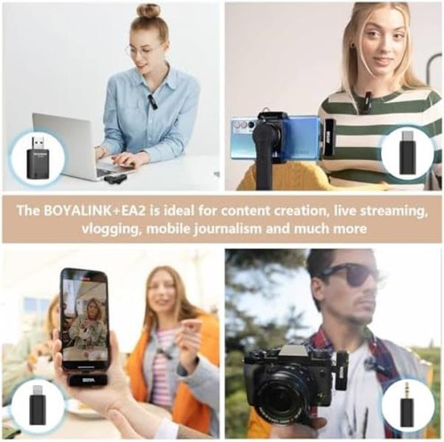 Micrófono Lavalier Inalámbrico Boya Para Vlogging, Sistema Y