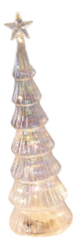 Figura De Árbol De Navidad De Cristal Iluminada Para Mesa,
