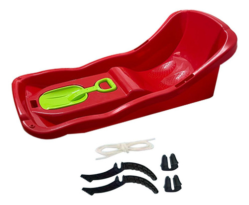 Trineo De Nieve De 92 Cm, Trineo Deslizante De Césped, Rojo