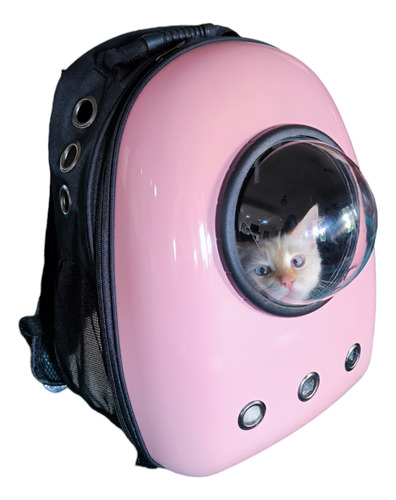 Mochila Domo Perro Gato Bolsa Transportadora Viaje 50516 Color Rosa Claro