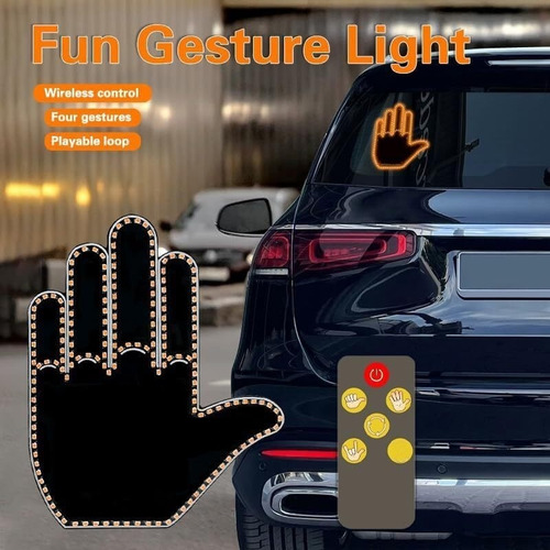 Luz De Dedo Del Coche Con Control Remoto, Con 4 Gestos