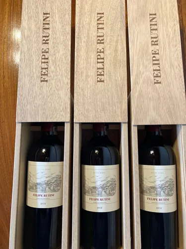 Vino Felipe Rutini 2018 En Estuche De Madera X1 Un. 750ml