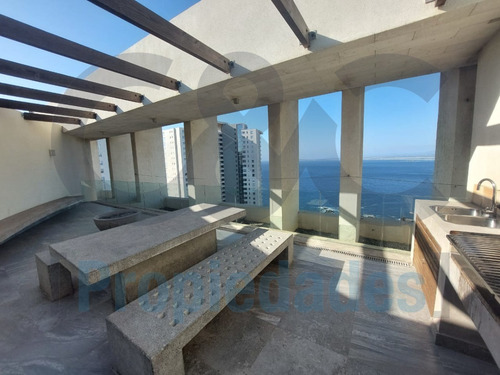 Moderno Dpto En C. Montemar Con Linda Vista Al Mar, 3 D, 2 B