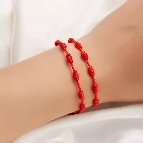Pulseira Vermelha De Sete Nós Kabbalah Para Afastar O Mal