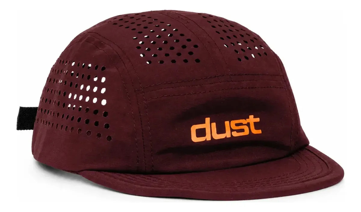 Boné Aba Reta Performance Airtech Five Panel Strapback Bordô Un Unissex Esportivo Corrida Treino Respirável Ajustável Aba Curta