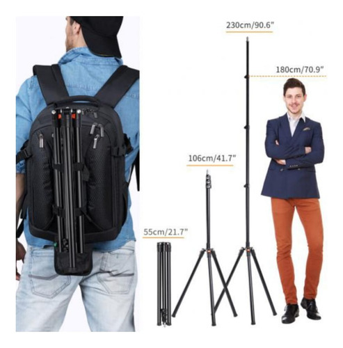 Soporte Pie De Flash 2,2m K&f Concept