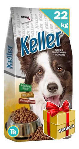 Alimento Keller Perros Adulto + Comedero Doble Y E. S/cargo