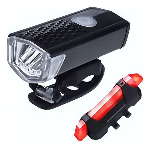 Pack 2 Luces Led Bicicleta Usb Trasera Y Delantera Foco