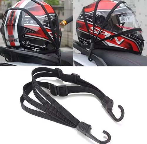 Imagen 5 de 6 de Elástico Porta Casco Porta Equipaje Para Moto Soga Elástica