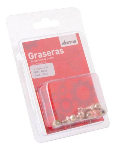 Grasera M6 X 1 Recta Blister De 10 Piezas