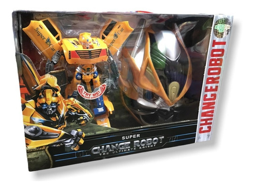 Auto Robot Transformable Amarillo C/ Luz Sonido Mascara