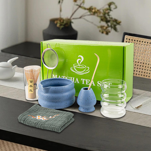 Set De Matcha, Fabricación De Té Japonesa, De Té Azul