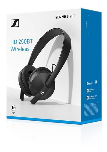 Imagen 4 de 4 de Audífonos Inalámbrico Sennheiser On-ear Blk Hd 250bt - S013