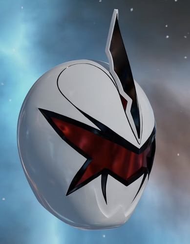 Mascaras Power Ranger Blanco Y Navy Thunder- Dinotrueno Blanco White Ranger