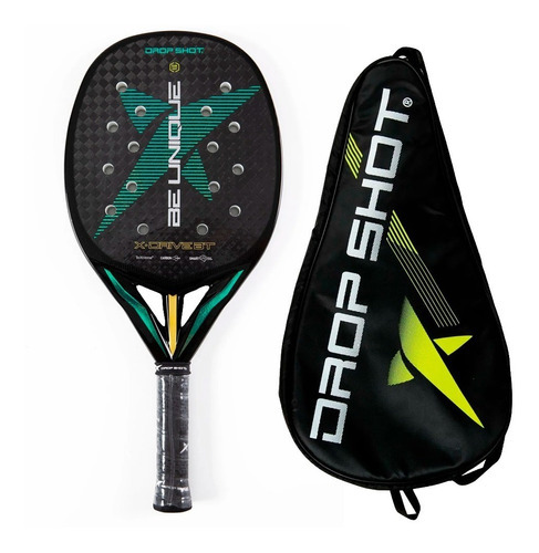 Raquete Beach Tennis Drop Shot Carbono 12k X Drive 2023 Cor Preto