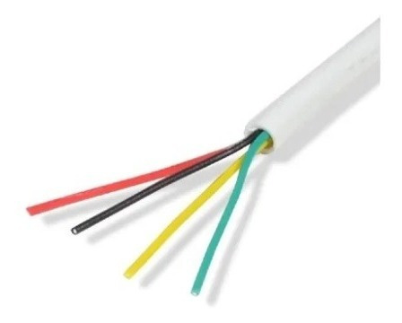 Cable Alarma Telefonico Elecon Por 20mts 4 Hilos 4 Colores